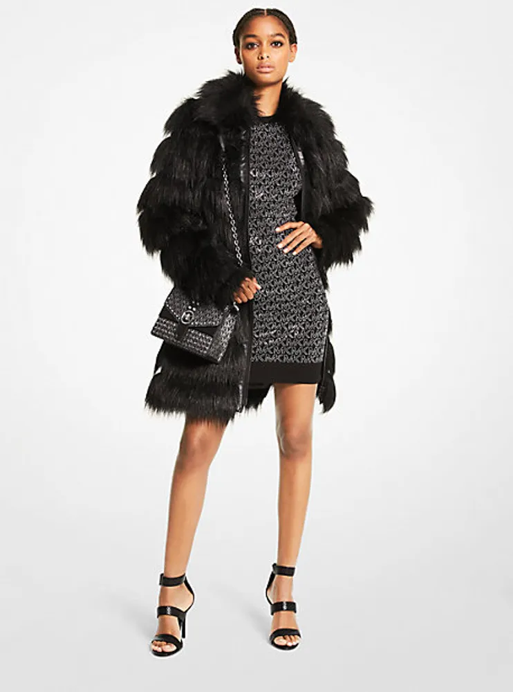 Michael Kors + Faux Fur Layered Coat | Yorkdale Mall