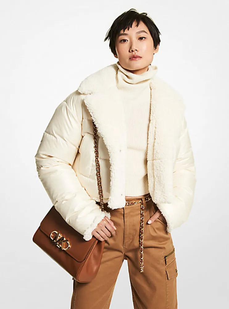 Michael Kors + Quilted Ciré and Faux Shearling Reversible Jacket | Galeries  Capitale