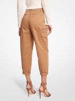 Pantalon cargo en coton extensible