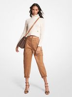 Pantalon cargo en coton extensible