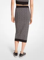 Logo Jacquard Pencil Skirt