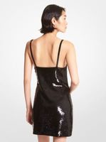 Sequined Mesh Tank Dress