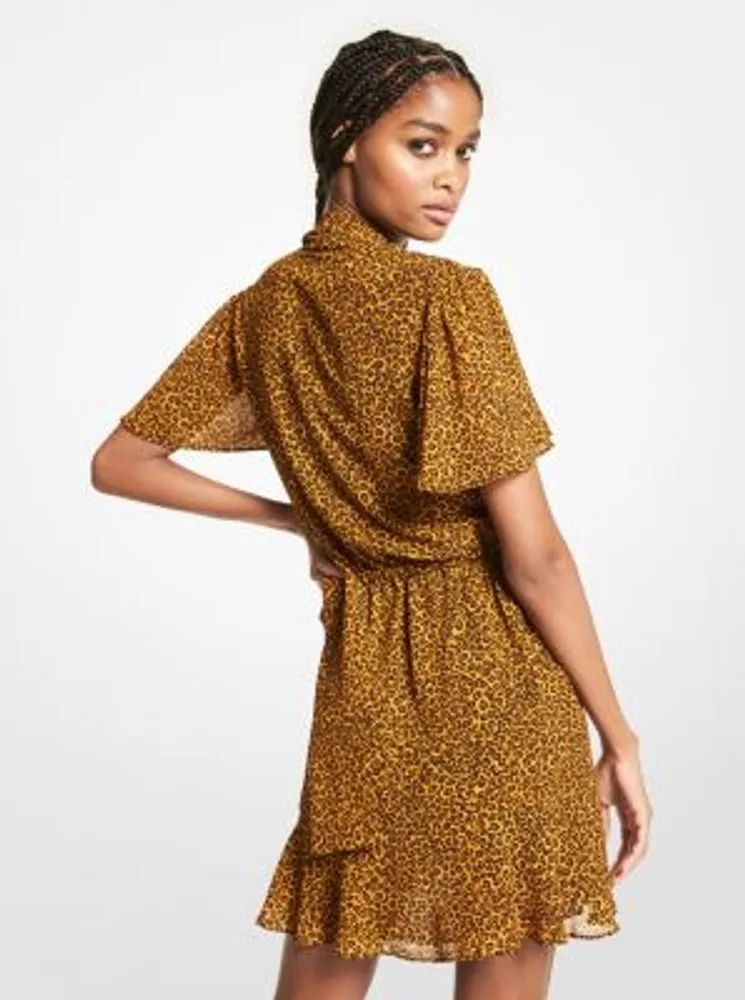 Michael Kors + Leopard Print Georgette Dress | Galeries Capitale