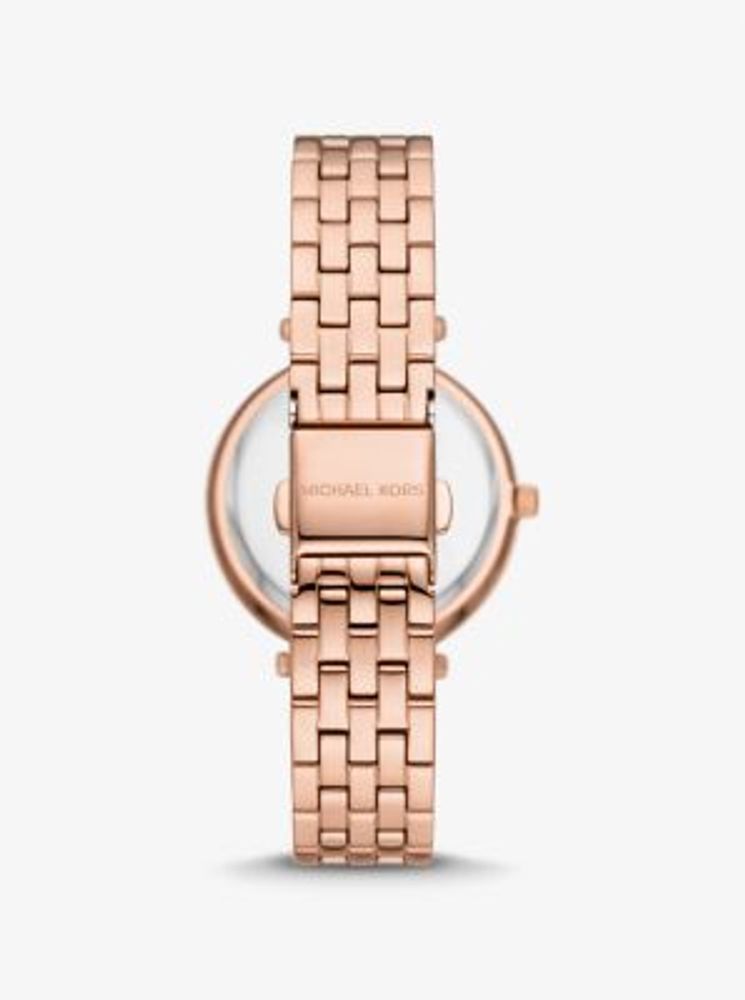 Mini Darci Pave Rose Gold-Tone Watch and Bracelet Gift Set