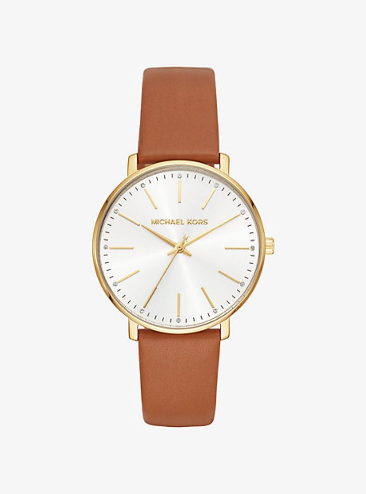 Pyper Gold-Tone Leather Watch