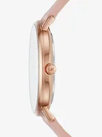 Montre Pyper de ton or rose à bracelet en cuir