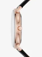 Montre Pyper de ton or rose à bracelet en cuir