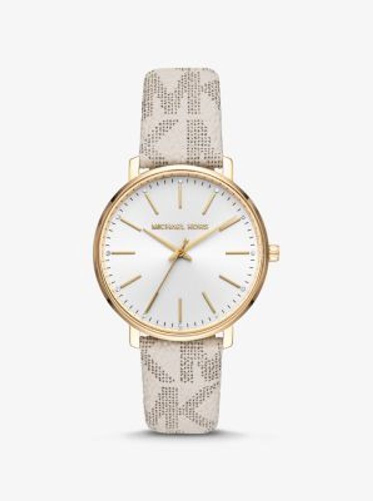 Pyper Logo and Gold-Tone Watch