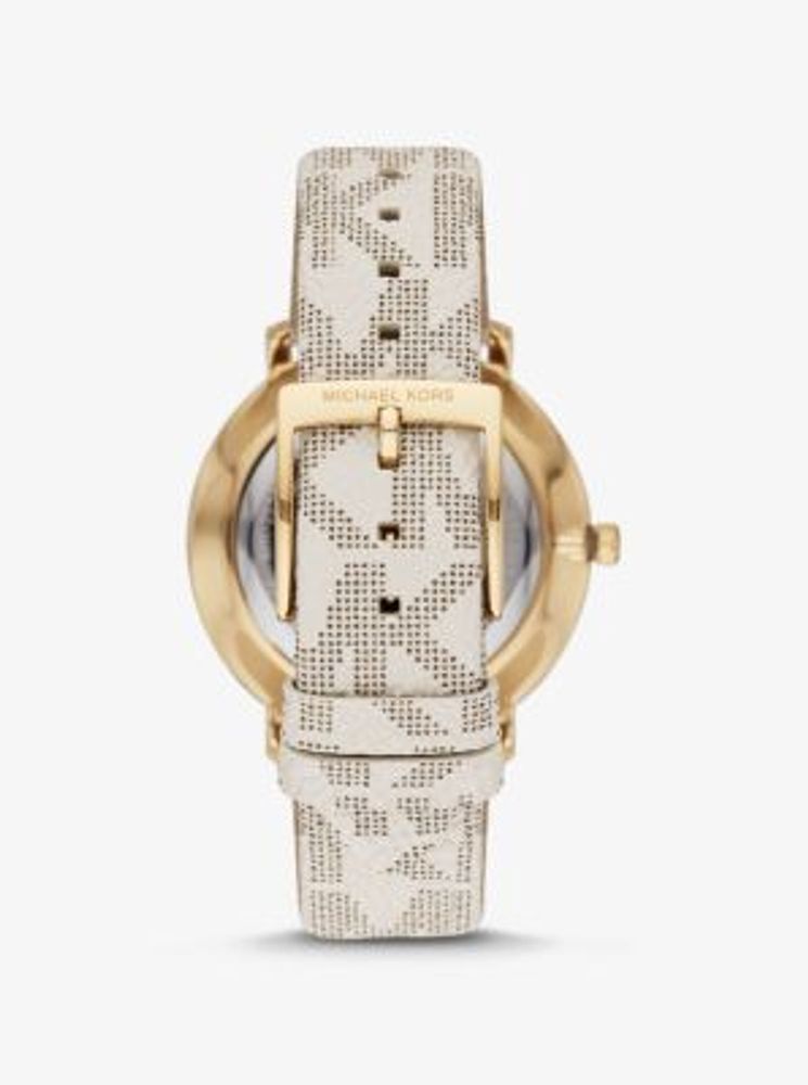 Pyper Logo and Gold-Tone Watch