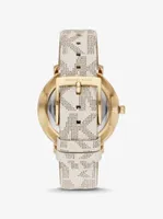 Pyper Logo and Gold-Tone Watch
