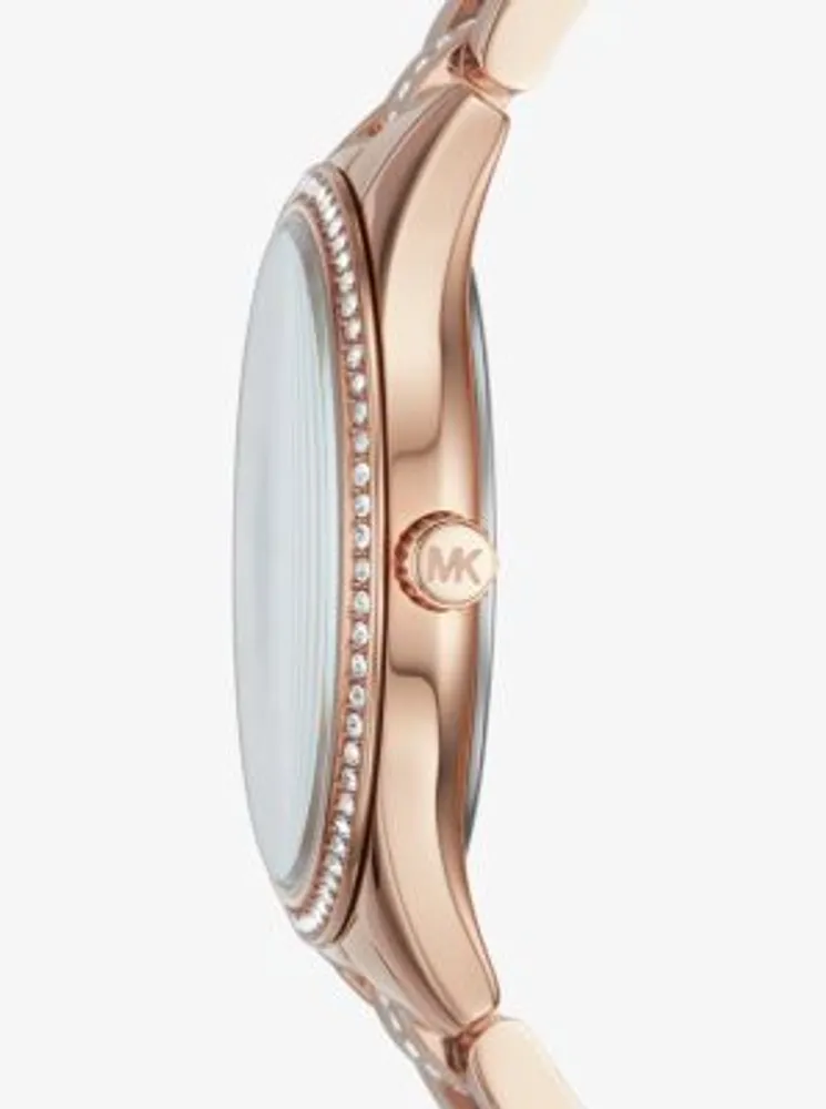 Mini Lauryn Pavé Rose Gold-Tone Watch