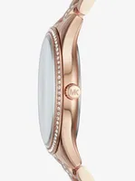 Mini Lauryn Pavé Rose Gold-Tone Watch