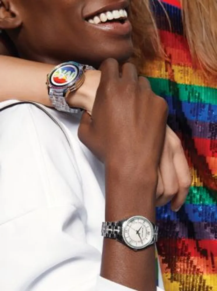 Mini Lauryn Pavé Silver-Tone Watch