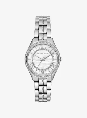 Montre Lauryn miniature argentée à pavé