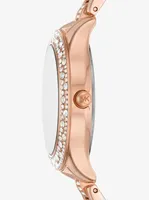 Mini Liliane Pavé Rose Gold-Tone Heart Watch