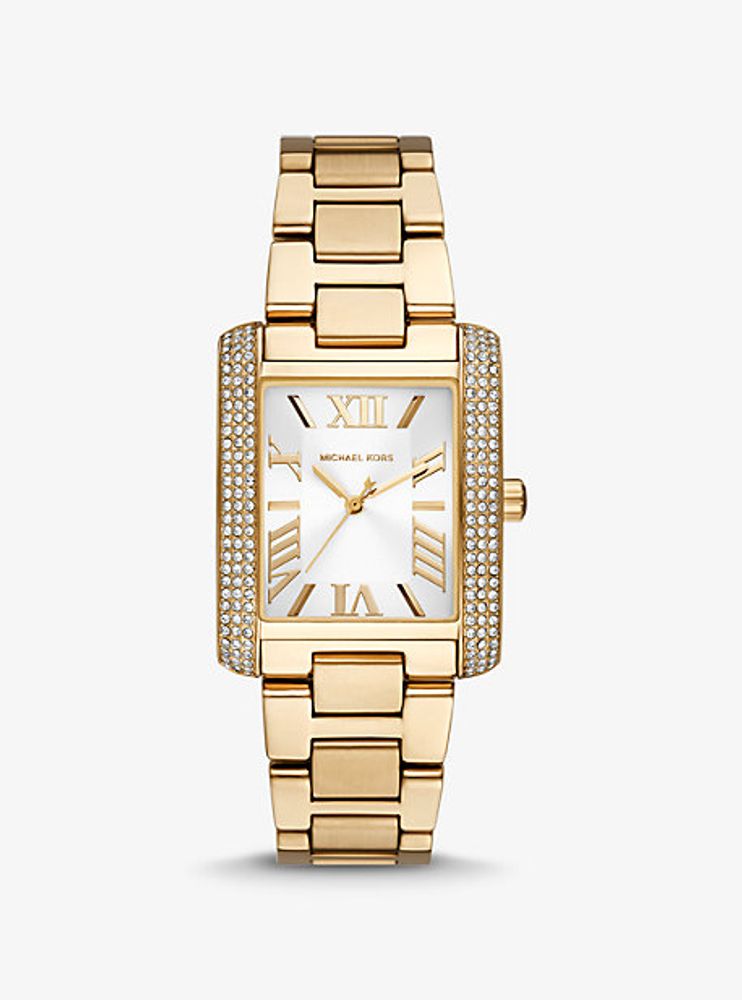 Oversized Emery Pavé Gold Tone Watch