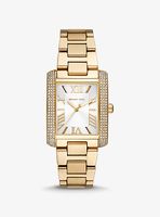 Oversized Emery Pavé Gold Tone Watch