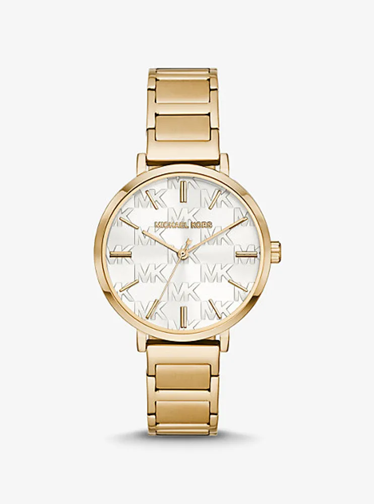 Addyson Gold-Tone Logo Watch