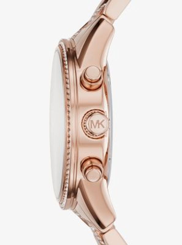 Ritz Pavé Rose Gold-Tone Watch