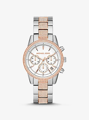 Ritz Pavé Two-Tone Watch