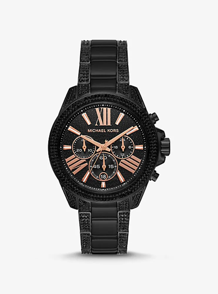 Montre Wren noire à pavé