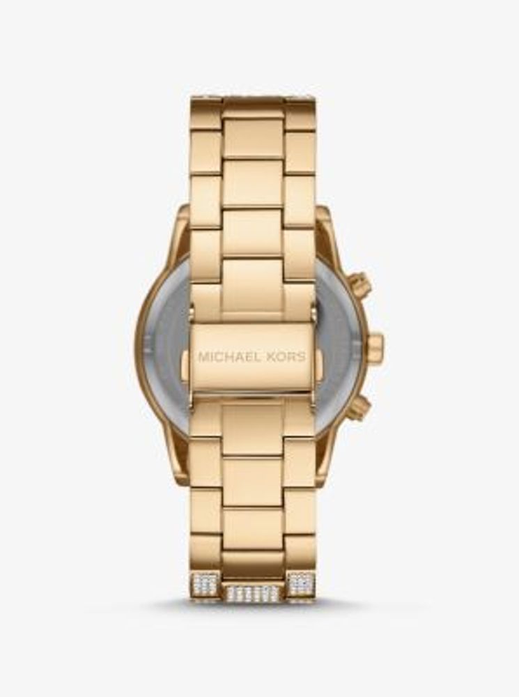 Ritz Pavé Gold-Tone Watch