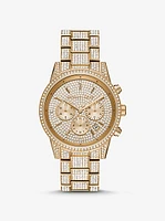 Ritz Pavé Gold-Tone Watch