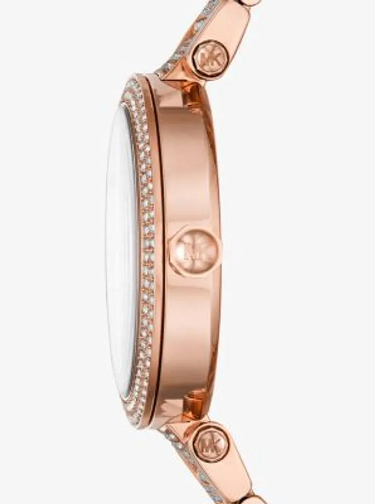 Oversized Parker Pavé Rose Gold-Tone Watch