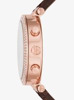 Oversized Parker Pavé Rose Gold-Tone and Logo Watch