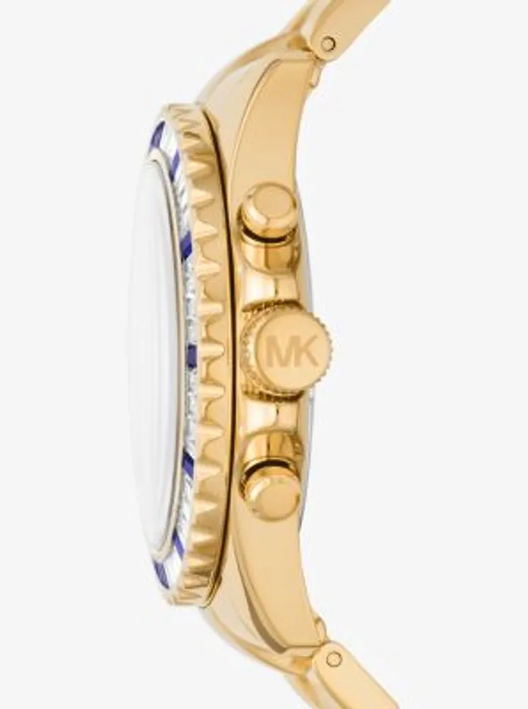 Oversized Everest Pavé Gold-Tone Watch