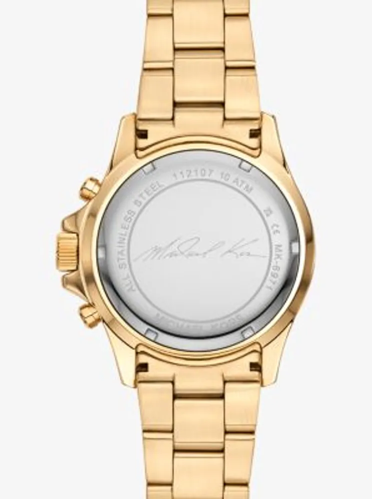 Oversized Everest Pavé Gold-Tone Watch