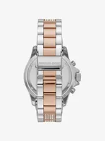 Montre Everest surdimensionnée à deux tons et à pavé