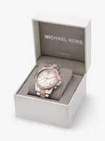 Montre Everest surdimensionnée à deux tons et à pavé