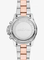Montre Everest surdimensionnée à deux tons et à pavé