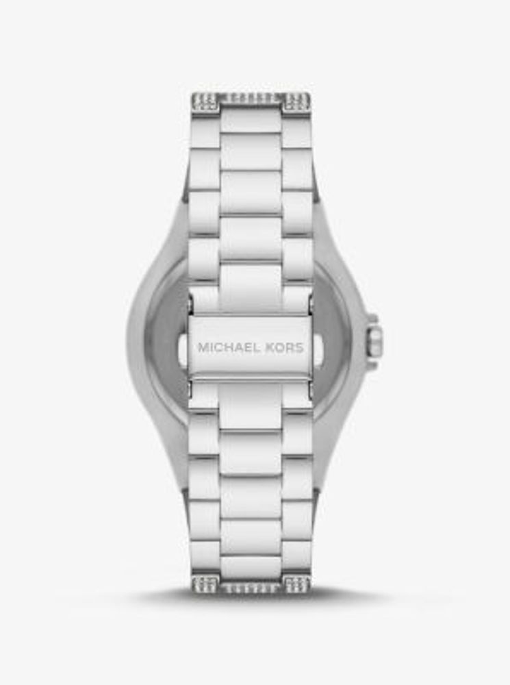 Michael Kors + Oversized Lennox Pavé Silver-Tone Watch | Scarborough Town  Centre