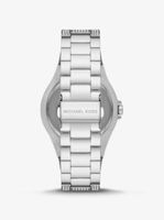 Oversized Lennox Pavé Silver-Tone Watch