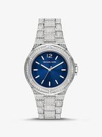 Oversized Lennox Pavé Silver-Tone Watch