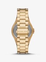 Oversized Lennox Pavé Gold-Tone Watch