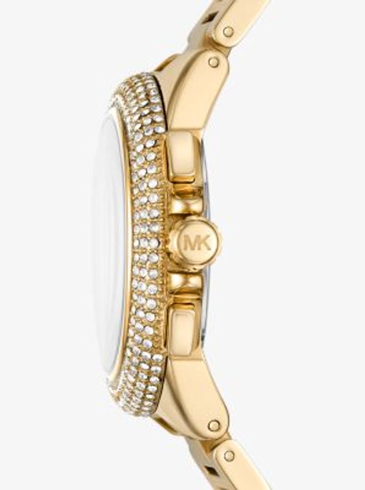 Oversized Camille Pavé Gold-Tone Watch