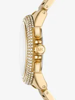 Oversized Camille Pavé Gold-Tone Watch