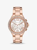 Oversized Camille Pavé Rose Gold-Tone Watch
