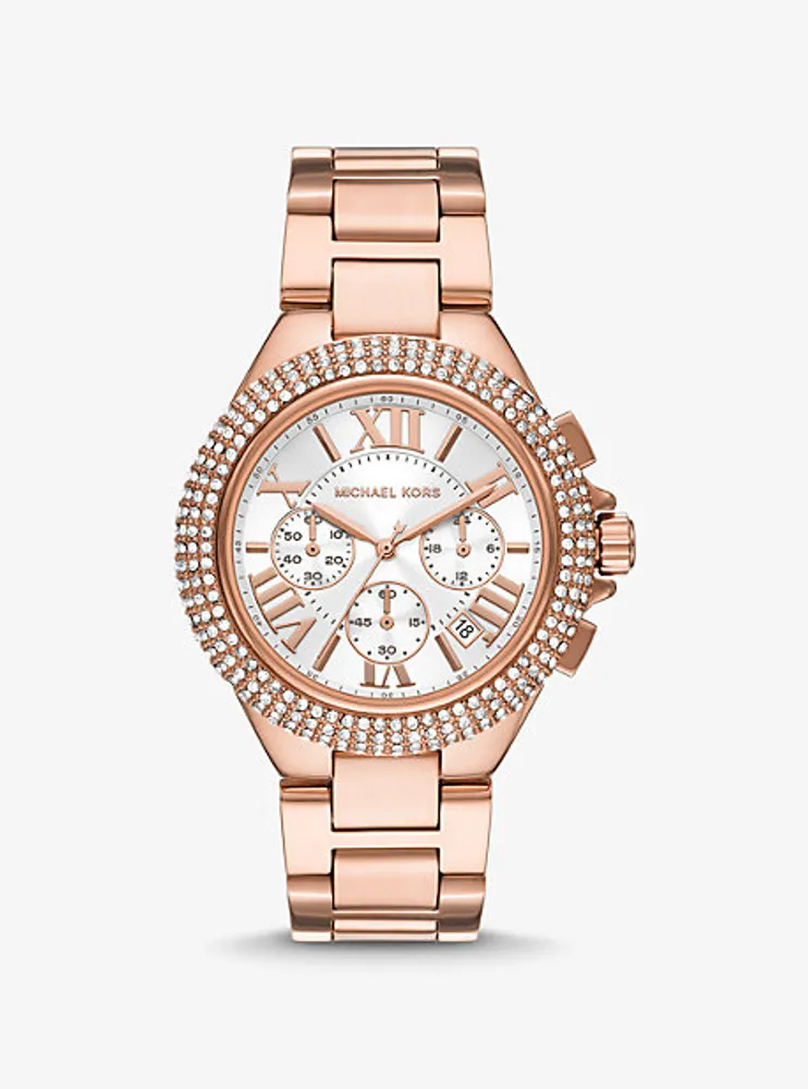 Oversized Camille Pavé Rose Gold-Tone Watch
