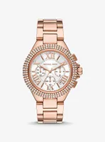 Oversized Camille Pavé Rose Gold-Tone Watch