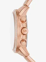 Oversized Bryn Pavé Rose Gold-Tone Watch