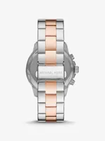 Oversized Bryn Pavé Two-Tone Watch