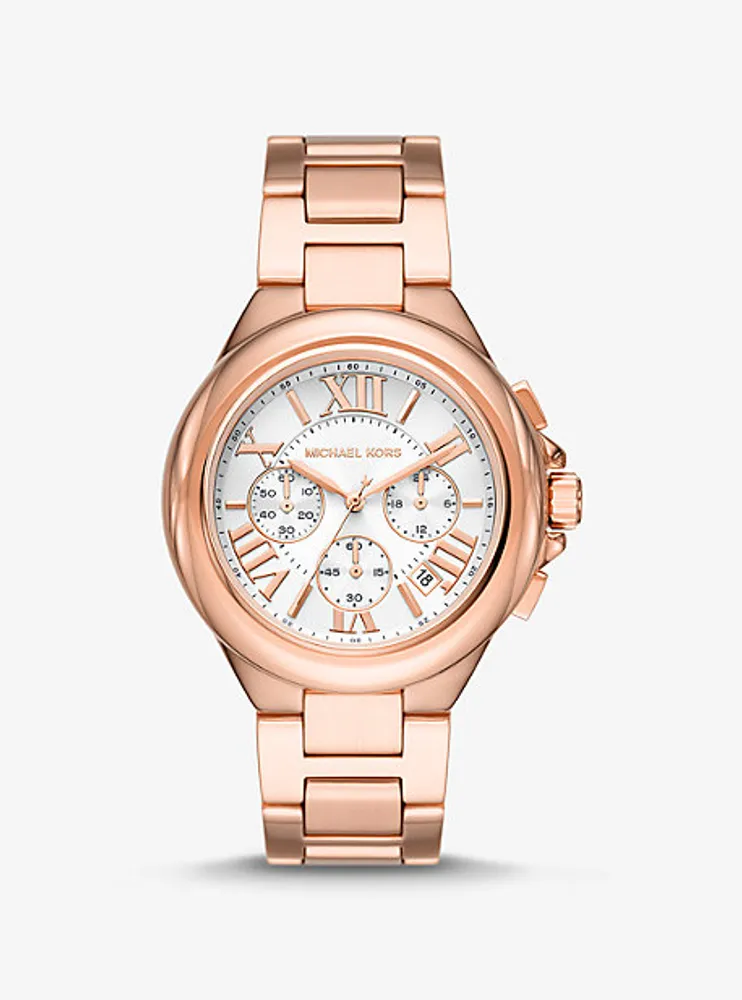 Montre Camille surdimensionnée de ton or rose