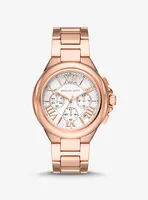 Montre Camille surdimensionnée de ton or rose