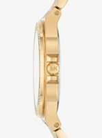 Mini Lennox Pavé Gold-Tone Watch