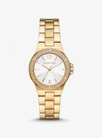 Mini Lennox Pavé Gold-Tone Watch