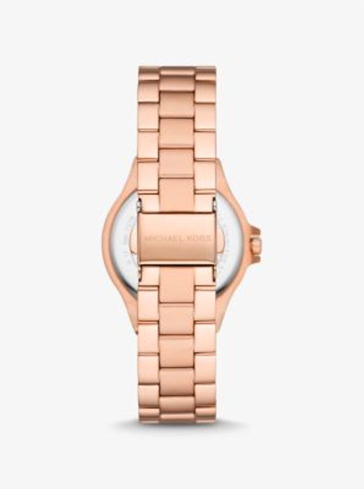 Mini Lennox Pavé Rose Gold-Tone Watch